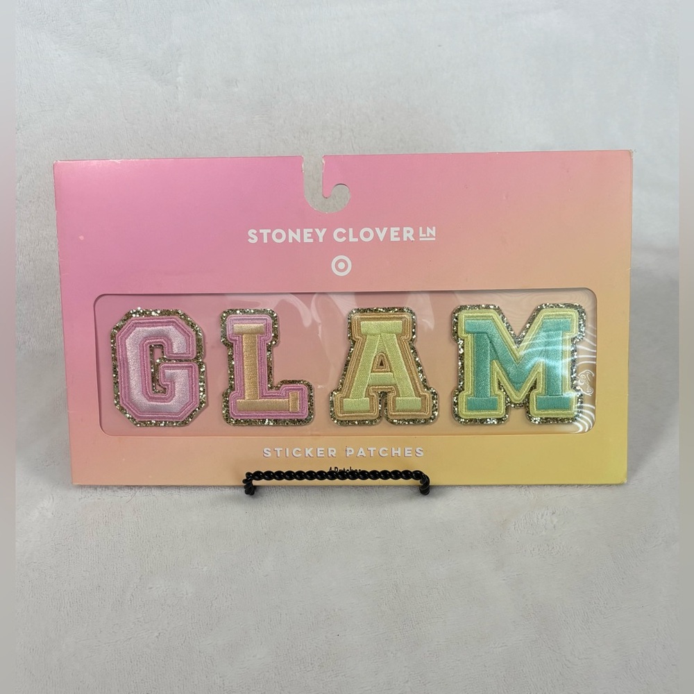 Stoney Clover Lane Target 'GLAM' Letter Sticker Patches Pastel Sealed